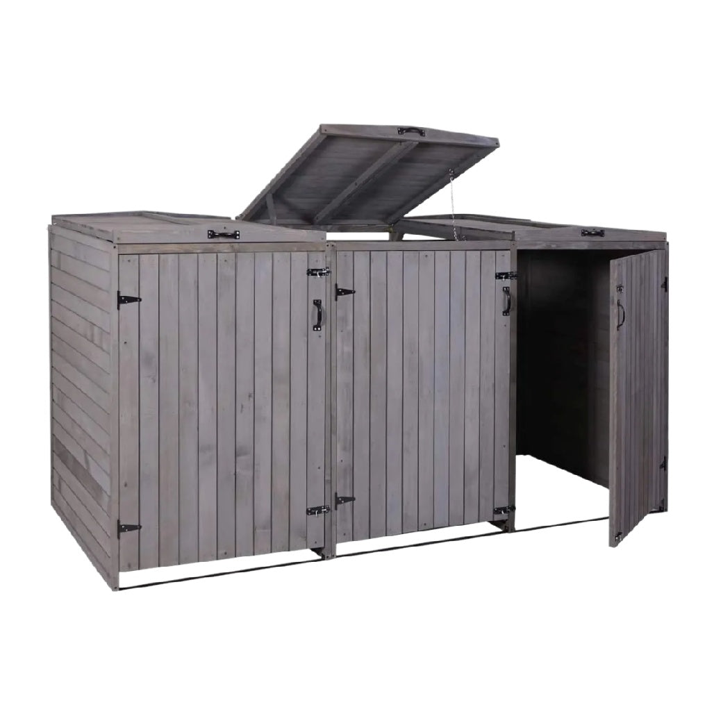 屋外収納ボックス 木製 - ガーデニング用品の収納に適した - サイズ 120 x 80 x 90